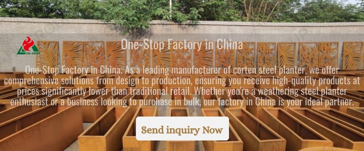 Weathering steel planter